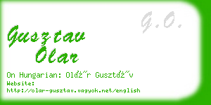 gusztav olar business card